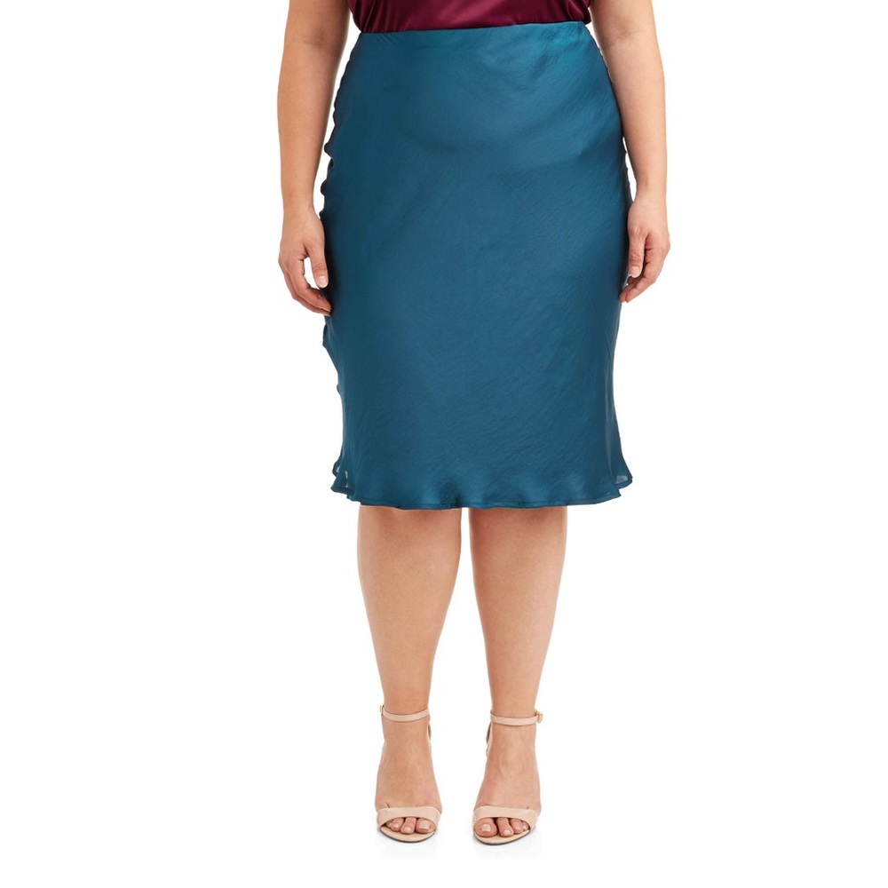 Satin Midi Skirt